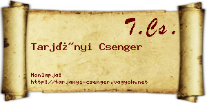 Tarjányi Csenger névjegykártya